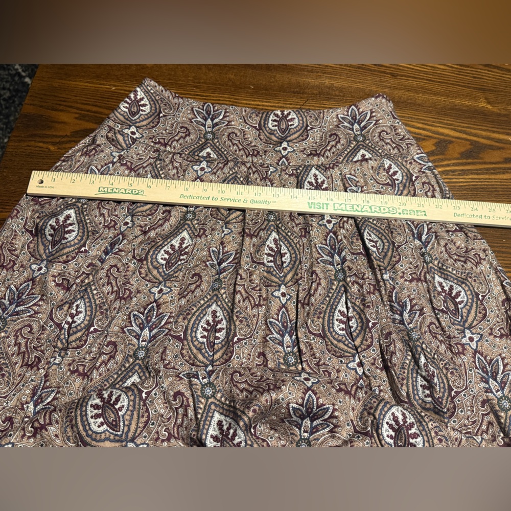 Vintage 90s Talbots Long Pleated‎ Paisley Skirt Women’s 16 Midi USA whimsygoth - Picture 8 of 16